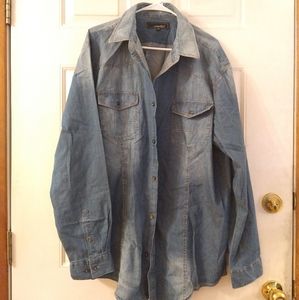 Mens xxl lightweight denim shirt